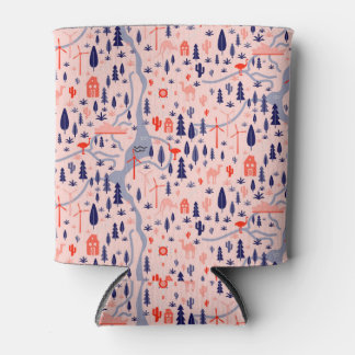 オーストラリアのアイコン、シームレスな装飾パターン。 缶クーラー