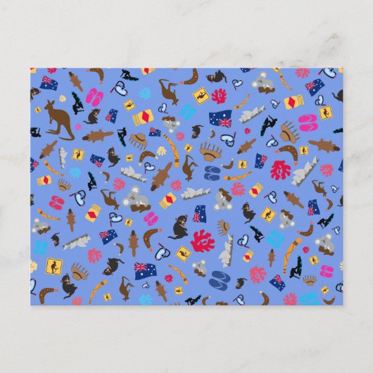 オーストラリアのアイテム、オーストラリアで有名な何 ポストカード (正面)