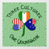 オーストラリアのアイリッシュアメリカンシャムロパーソナライズされたック ウィンドウサイン (シート)