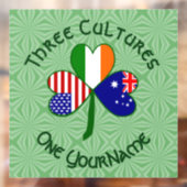 オーストラリアのアイリッシュアメリカンシャムロパーソナライズされたック ウィンドウサイン (シート2)