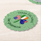オーストラリアのアイリッシュアメリカンシャムロパーソナライズされたック ペーパーコースター (アングル)