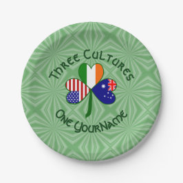 オーストラリアのアイリッシュアメリカンシャムロパーソナライズされたック ペーパープレート