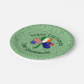 オーストラリアのアイリッシュアメリカンシャムロパーソナライズされたック ペーパープレート (アングル)