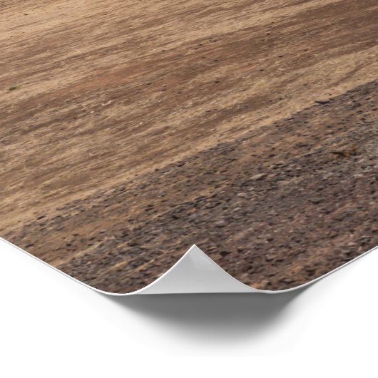 オーストラリアのアウトバックで砂漠のラクダの放牧 ポスター (角)