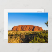 オーストラリアのアウトバックにあるウルル・エアーズロック ポストカード (正面/裏面)