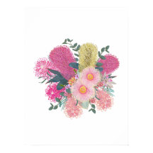 オーストラリアのアウトバックピンクと黄色の開花