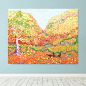 オーストラリアのアウトバック印象派の風景 キャンバスプリント (インサイチュ (ウッドフロア))