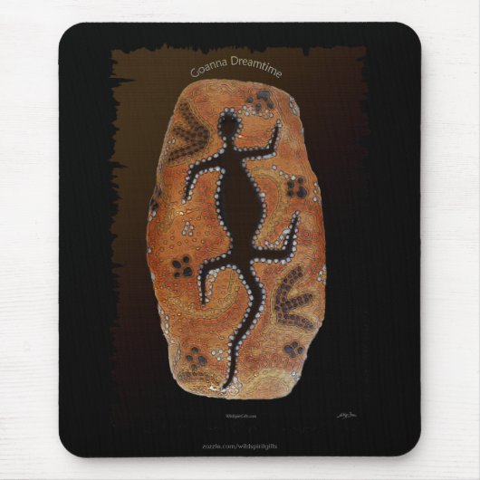 オーストラリアのアボリジニ様式のアウトバック・デザートアート マウスパッド (正面)