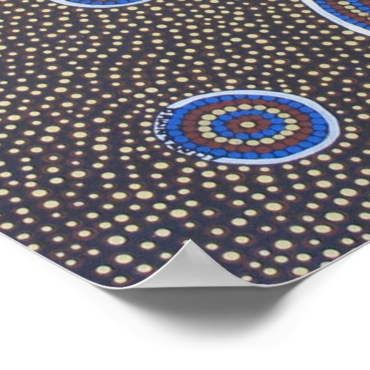 オーストラリアのアボリジニ絵画アのアートポスター ポスター (角)