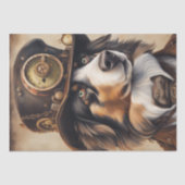 オーストラリアのアヴィエーター：ステームパンクシェパードのデコページ 薄葉紙 (正面)