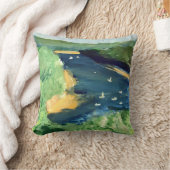 オーストラリアのアートリバーのシーンクッション クッション (ブランケット)