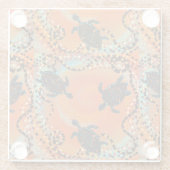 オーストラリアのアート ガラスコースター (裏面)