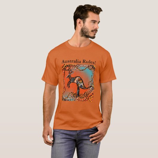 オーストラリアのアート Tシャツ (正面フル)