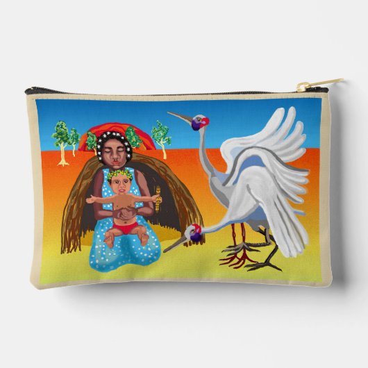 オーストラリアのイエスとメアリーの祈り書のロザリオ アクセサリーポーチ (裏面)