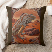 オーストラリアのイグアナトカゲ野生動物のシーン クッション (ブランケット)