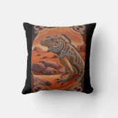 オーストラリアのイグアナトカゲ野生動物のシーン クッション (裏面)