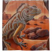 オーストラリアのイグアナトカゲ野生動物のシーン シャワーカーテン (正面)