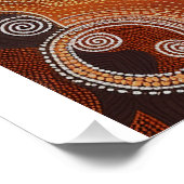 オーストラリアのイグアナトカゲ野生動物のシーン ポスター (コーナー)