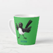 オーストラリアのウィリー・ワグテールパーソナライズされた漫画 カフェラテマグ (左アングル)