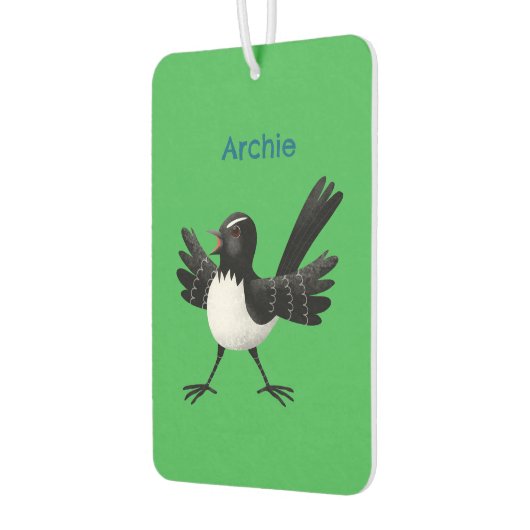 オーストラリアのウィリー・ワグテールパーソナライズされた漫画 カーエアーフレッシュナー (左)