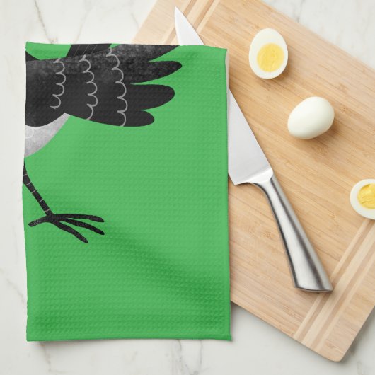 オーストラリアのウィリー・ワグテールパーソナライズされた漫画 キッチンタオル (四つ折り)