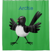 オーストラリアのウィリー・ワグテールパーソナライズされた漫画 シャワーカーテン (正面)