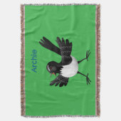 オーストラリアのウィリー・ワグテールパーソナライズされた漫画 スローブランケット (正面縦)