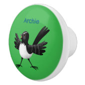 オーストラリアのウィリー・ワグテールパーソナライズされた漫画 セラミックノブ (右)