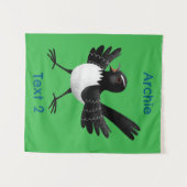 オーストラリアのウィリー・ワグテールパーソナライズされた漫画 タペストリー (正面(横))