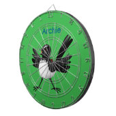 オーストラリアのウィリー・ワグテールパーソナライズされた漫画 ダーツボード (正面右)