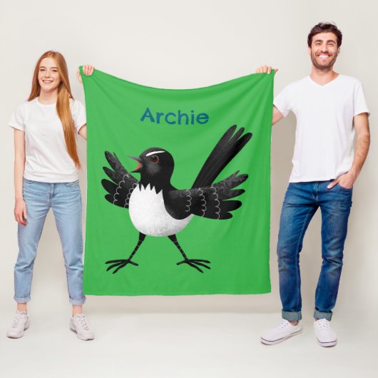 オーストラリアのウィリー・ワグテールパーソナライズされた漫画 フリースブランケット (インサイチュ)