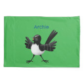 オーストラリアのウィリー・ワグテールパーソナライズされた漫画 枕カバー (裏面)