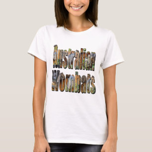 オーストラリアのウォンバット 画像ロゴ Tシャツ