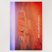 オーストラリアのウルルまたはエアーズロックの空中表示 ジグソーパズル (縦)