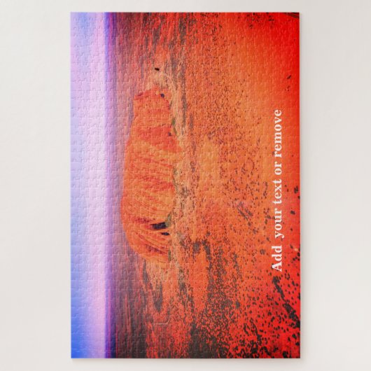 オーストラリアのウルルまたはエアーズロックの空中表示 ジグソーパズル (縦)