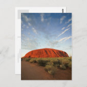 オーストラリアのエアーズロック ポストカード (正面/裏面)
