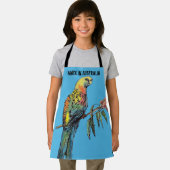 オーストラリアのエプロンで作られたローゼルのオウムの水色 エプロン (インサイチュ)