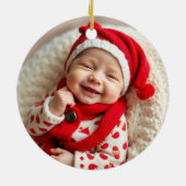 オーストラリアのエミューのかわいい形見の名前と写真入り セラミックオーナメント (裏面)