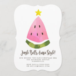 オーストラリアのオーストラリアの夏のクリスマスクリスマスBBQパーティー 招待状