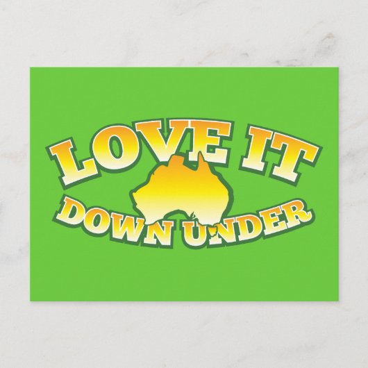 オーストラリアのオーストラリアの店のデザインの下でそれを愛して下さい ポストカード (正面)