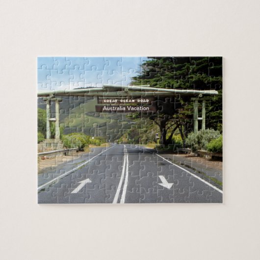 オーストラリアのカスタマイズ可能で素晴らしい海の道 ジグソーパズル (横)