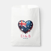 オーストラリアのカップル結婚ハート フェイバーバッグ (正面)
