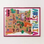 オーストラリアのカラフル旅行のポスター ジグソーパズル (横)