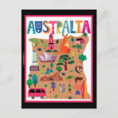 オーストラリアのカラフル旅行のポスター ポストカード (正面)