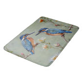 オーストラリアのカワウソと花絵を描油。 バスマット (アングル)