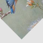 オーストラリアのカワウソと花絵を描油。 薄葉紙 (詳細)