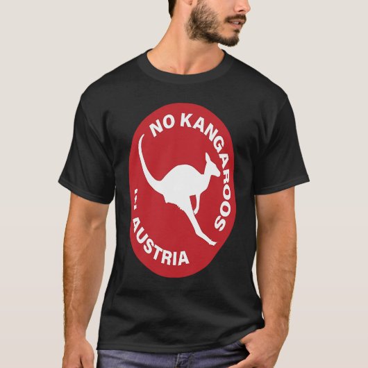 オーストラリアのカンガルーおもしろいノー Tシャツ (正面)