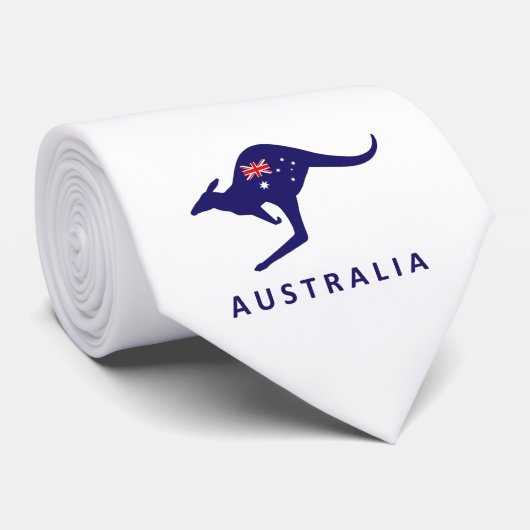 オーストラリアのカンガルーの旗のタイ ネクタイ (ロール)
