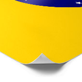 オーストラリアのカンガルー国旗のエンブレムロゴのギフト ポスター (角)