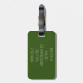 オーストラリアのカンガルー島かわいいコアラの木 ラゲッジタグ (裏面縦)